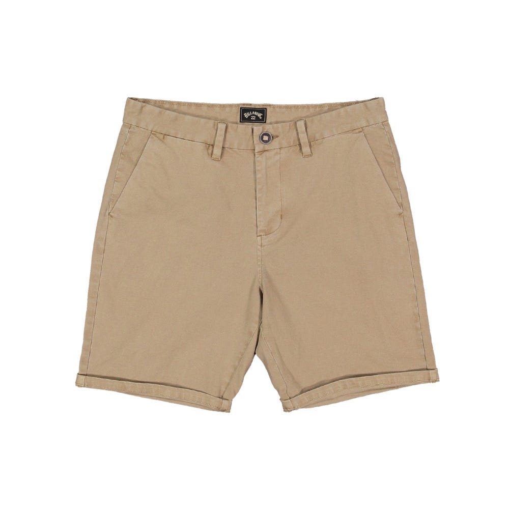 Billabong Wave Wash Twill Shorts In Khaki