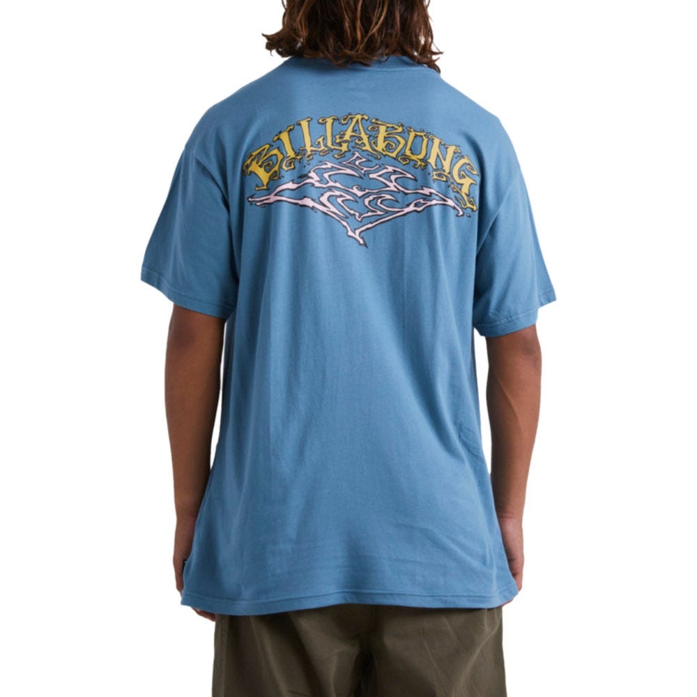 Mens Vintage Arch Short Sleeve T-Shirt In Smoke Blue