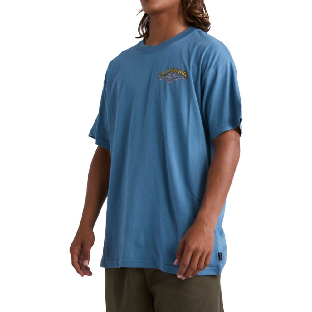 Mens Vintage Arch Short Sleeve T-Shirt In Smoke Blue