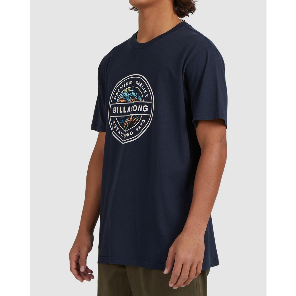 Mens Rotar Front Short Sleeve T-Shirt In Navy
