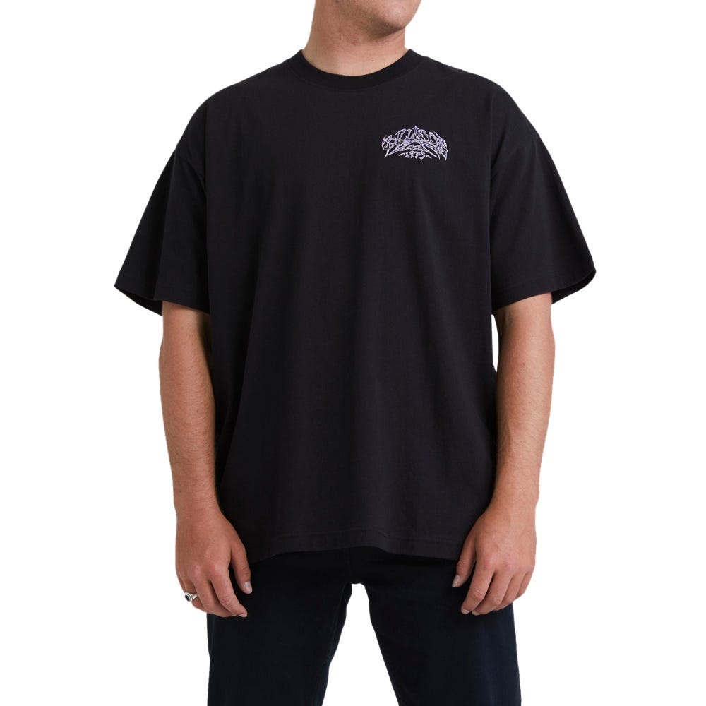 Mens Throwback Arch T-Shirt In Black