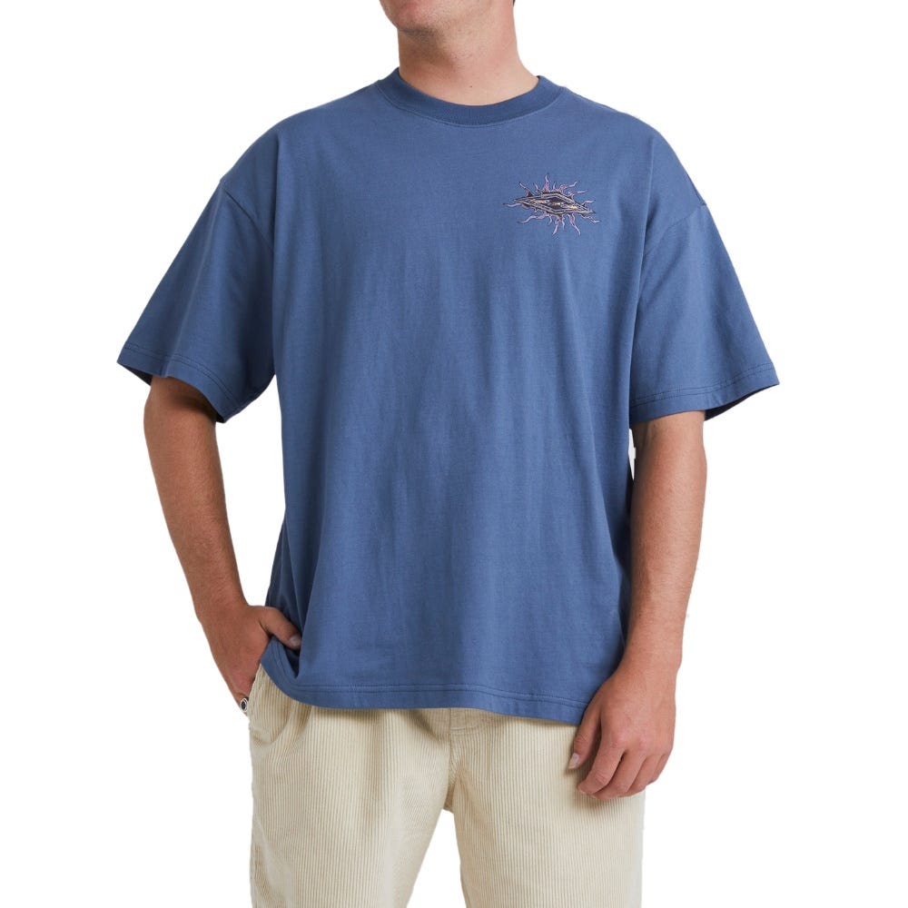 Mens Diamond Grit T-Shirt In North Sea