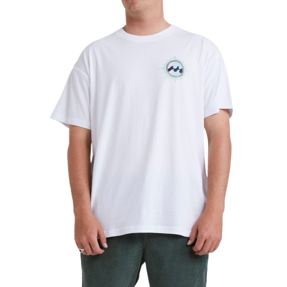 Mens Flame T-Shirt In White