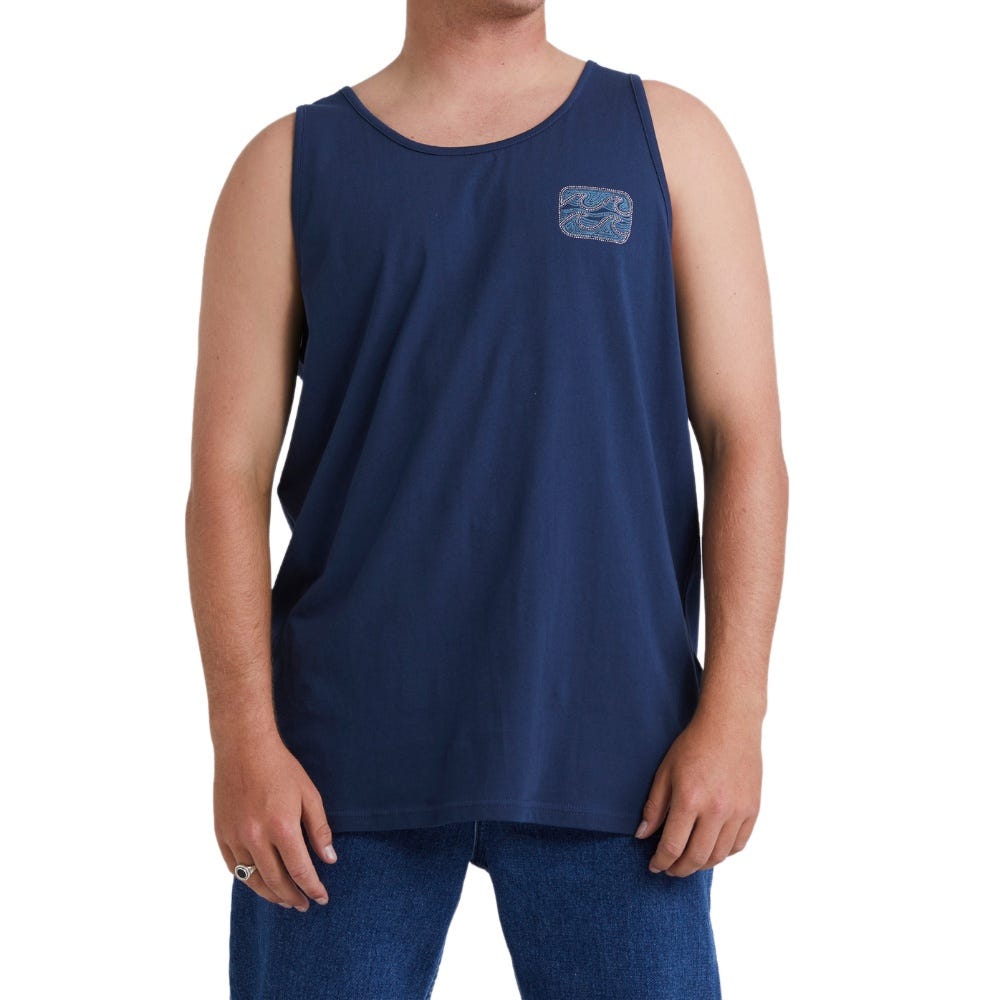 Mens Heritage Arch Tank Top In Dark Blue