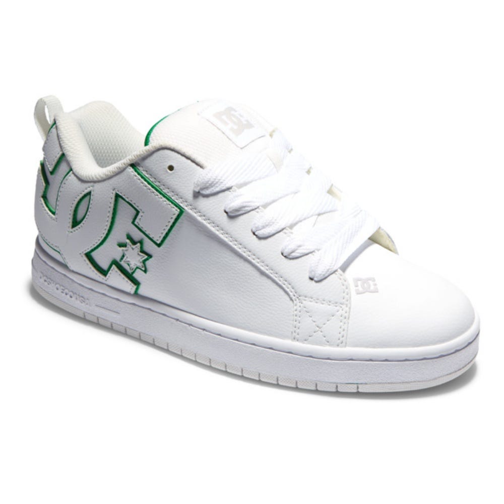 Mens Court Graffik Shoes In White/Green