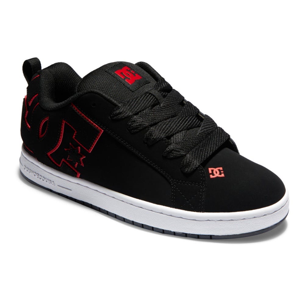 Mens Court Graffik Shoes In Black/Red/White