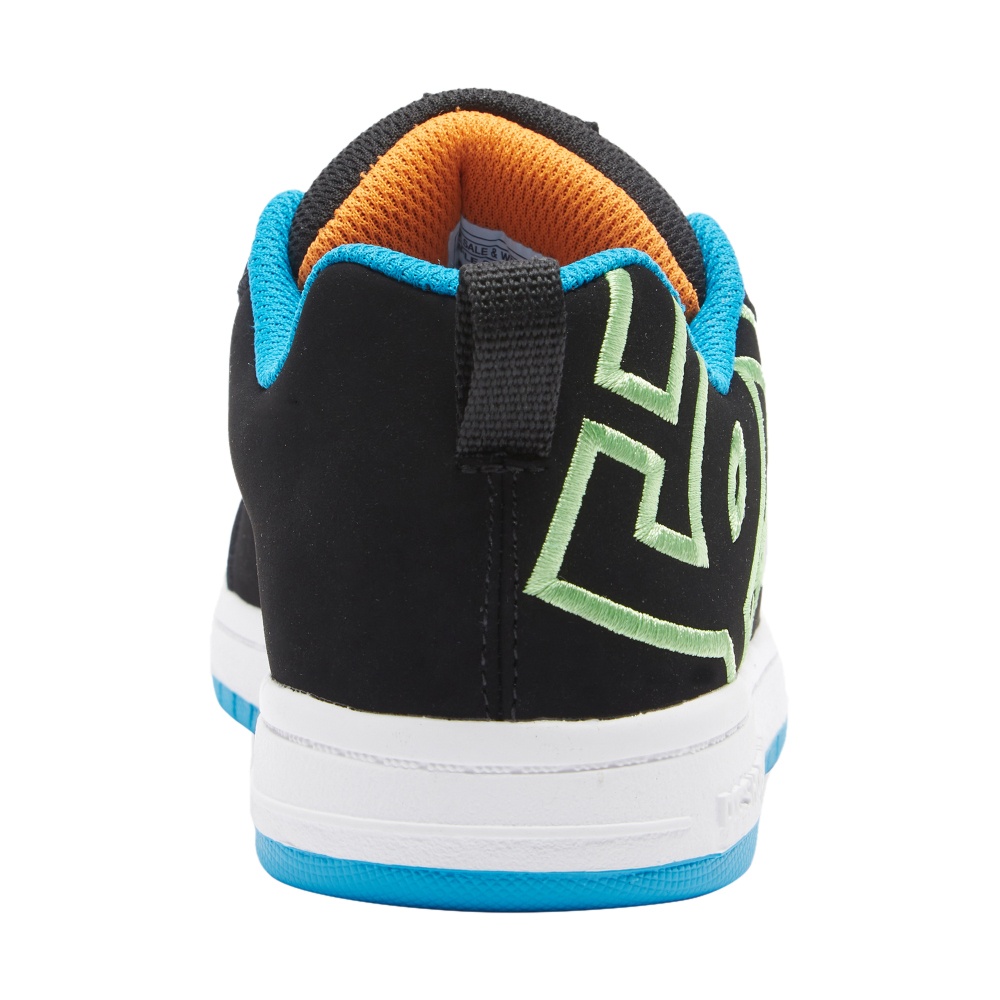 Boys Court Graffik Shoes In Black/White/Green