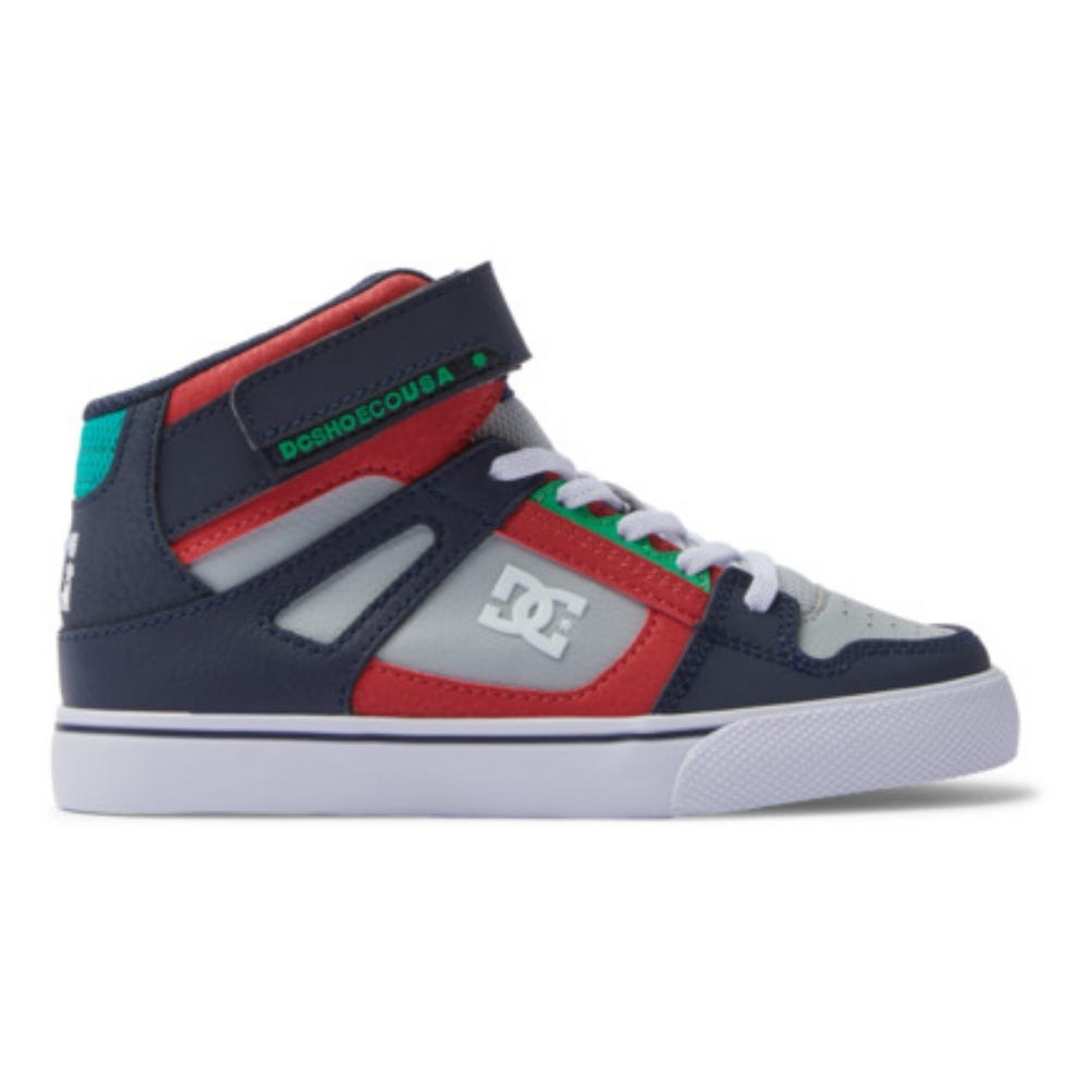 Boy's Pure High Elastic Lace High-Top Shoes In Heather Grey/Navy