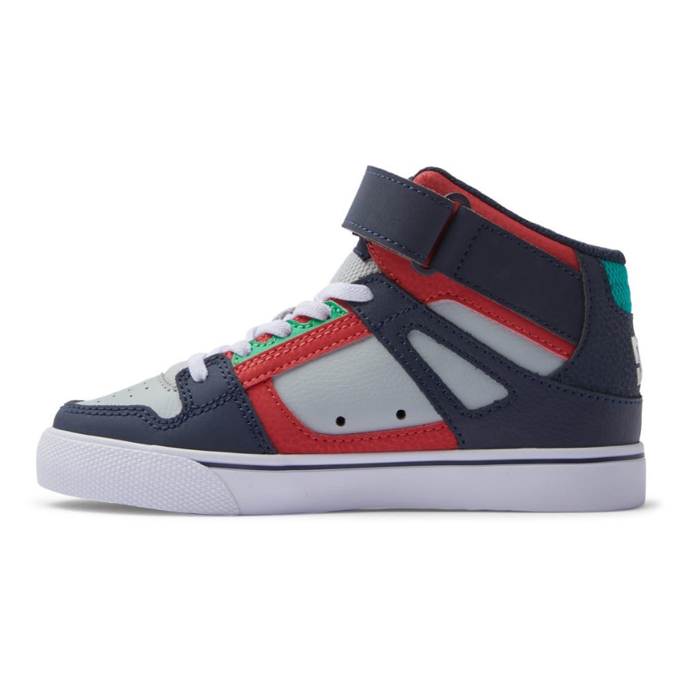 Boy's Pure High Elastic Lace High-Top Shoes In Heather Grey/Navy