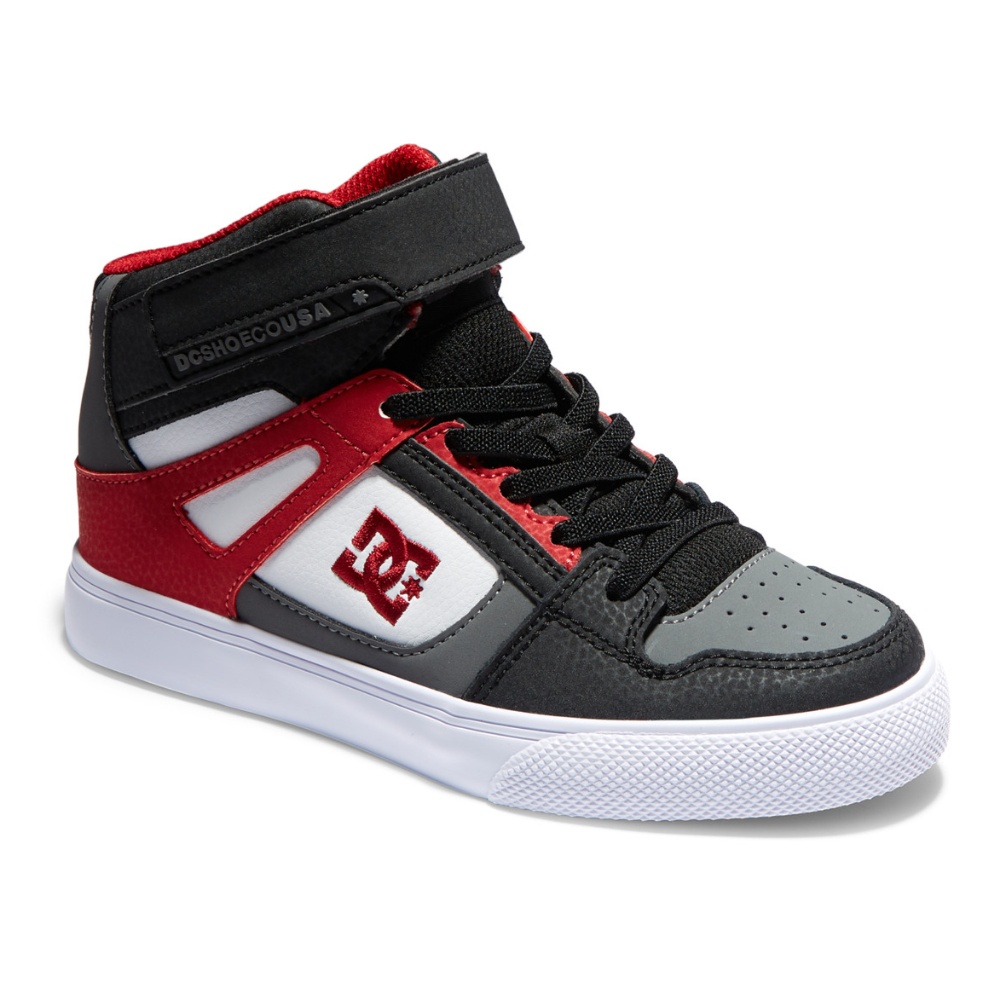 Boys Pure High-Top Ev In White/Grey/Red