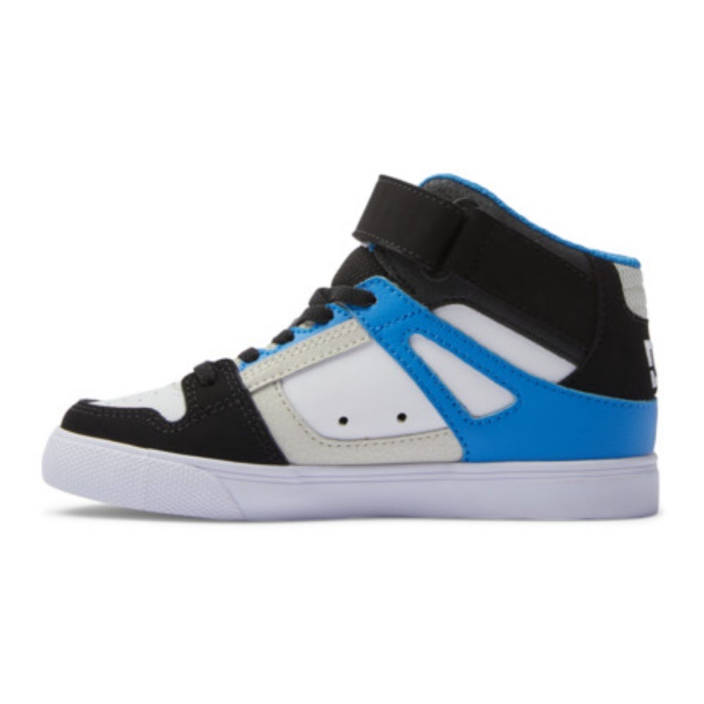 Boy's Pure High Elastic Lace High-Top Shoes In Black/Blue
