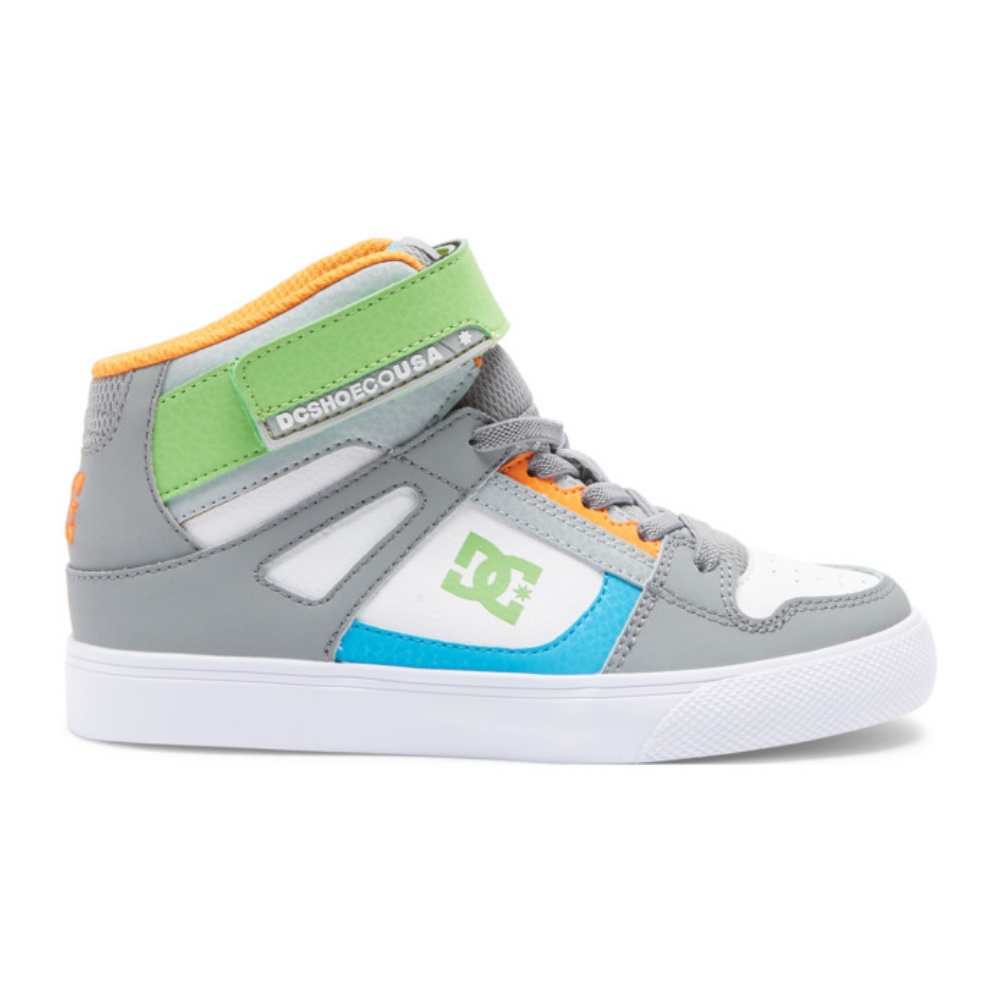Boys Pure High-Top Ev High Top Leather Shoes In Grey/White