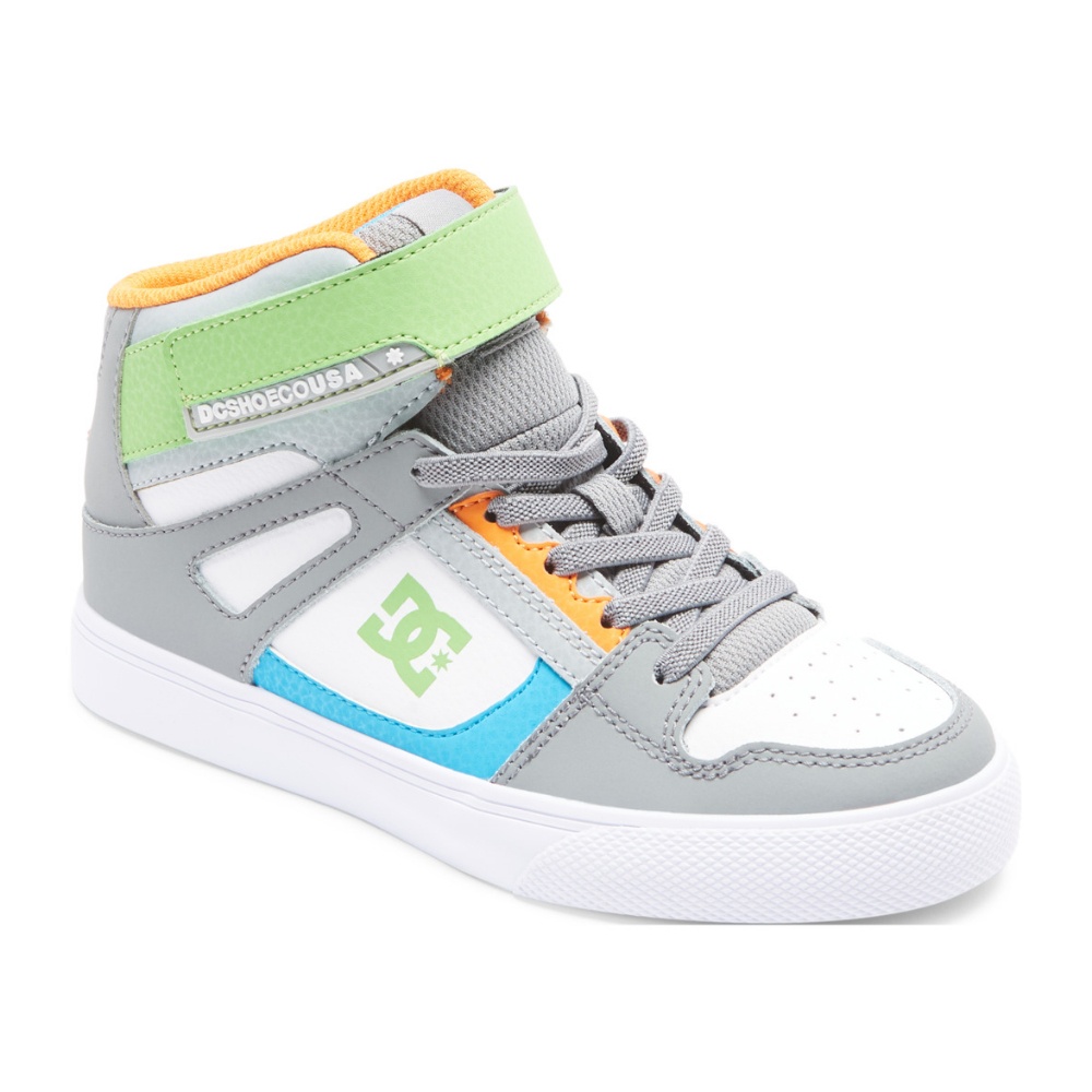 Boys Pure High-Top Ev High Top Leather Shoes In Grey/White