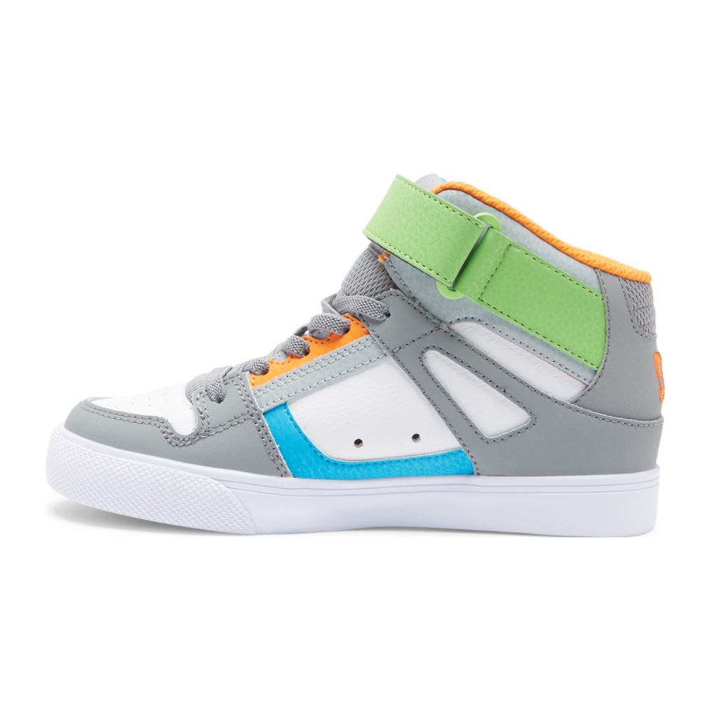 Boys Pure High-Top Ev High Top Leather Shoes In Grey/White