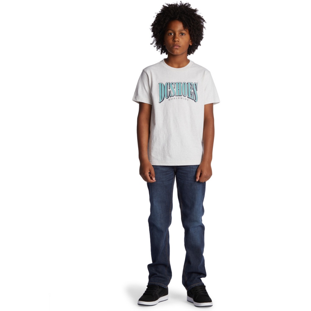 Boys Tall Stack T-Shirt In Snow Heather