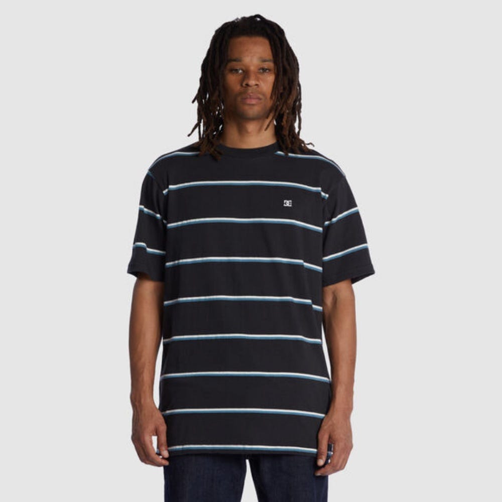 Mens Ruthless Stripe T-Shirt In Pirate Black Ruthless Stripe