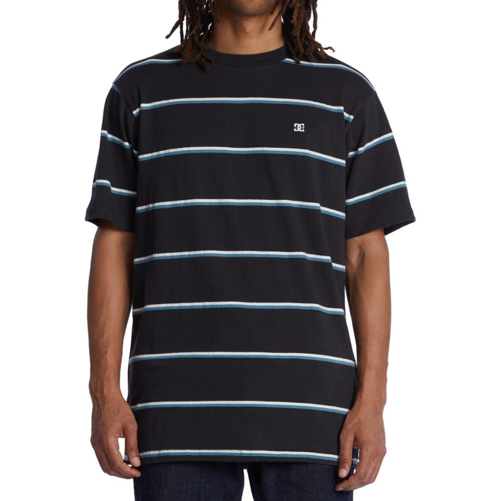 Mens Ruthless Stripe T-Shirt In Pirate Black Ruthless Stripe