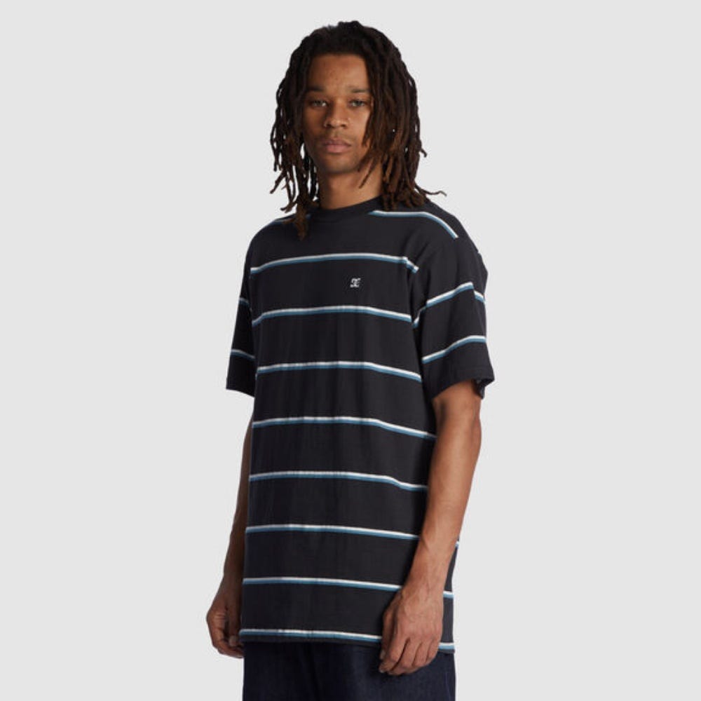 Mens Ruthless Stripe T-Shirt In Pirate Black Ruthless Stripe
