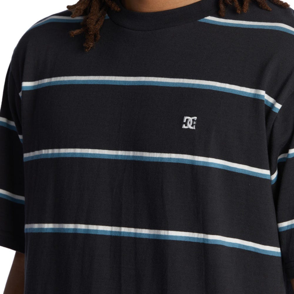 Mens Ruthless Stripe T-Shirt In Pirate Black Ruthless Stripe