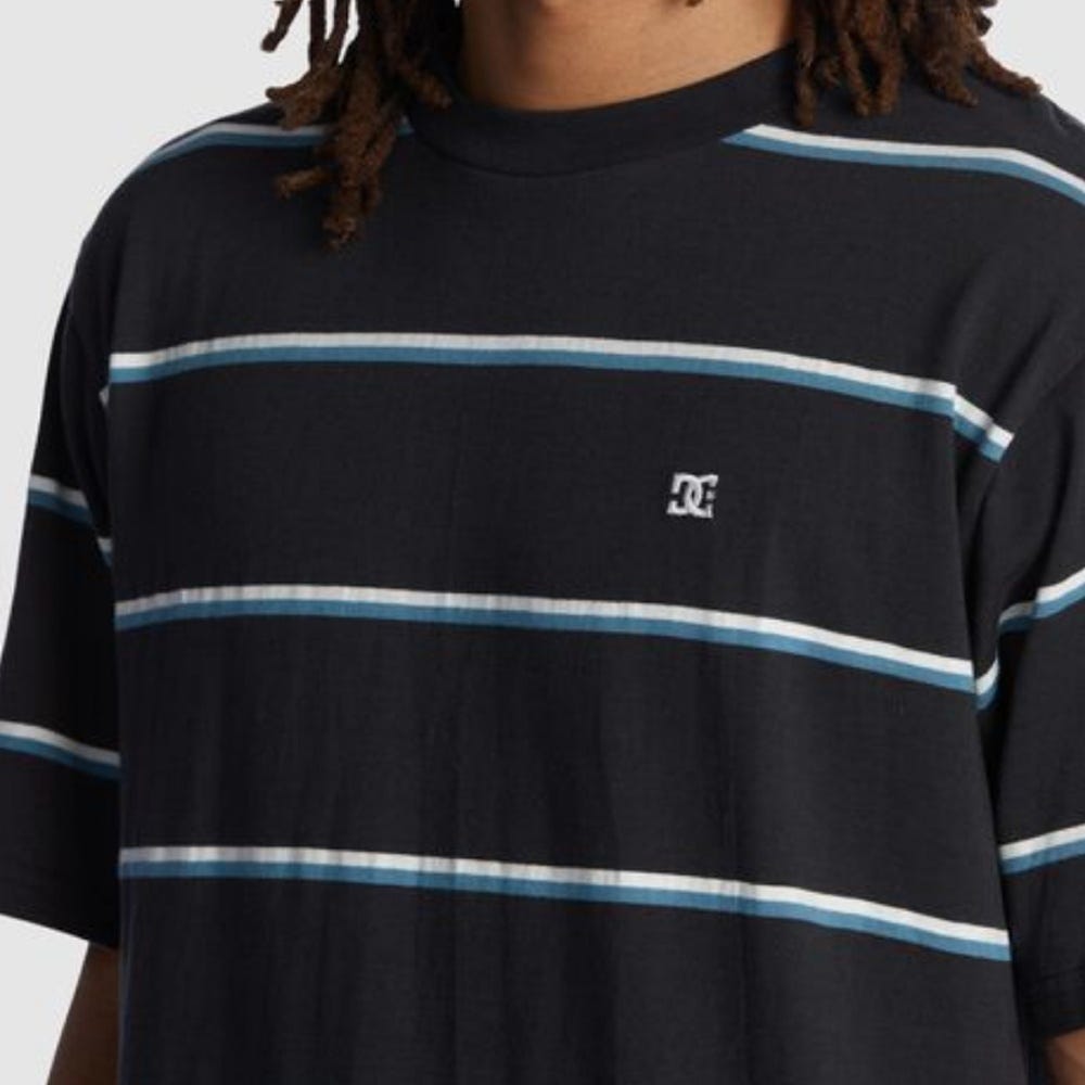 Mens Ruthless Stripe T-Shirt In Pirate Black Ruthless Stripe