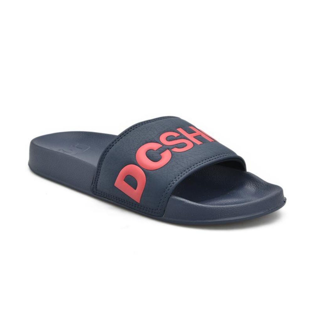 Mens Slide - Slider Sandals In Navy/Red
