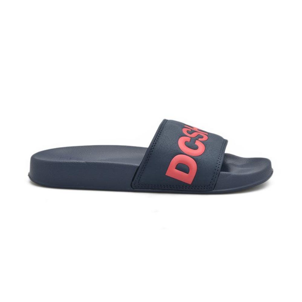 Mens Slide - Slider Sandals In Navy/Red