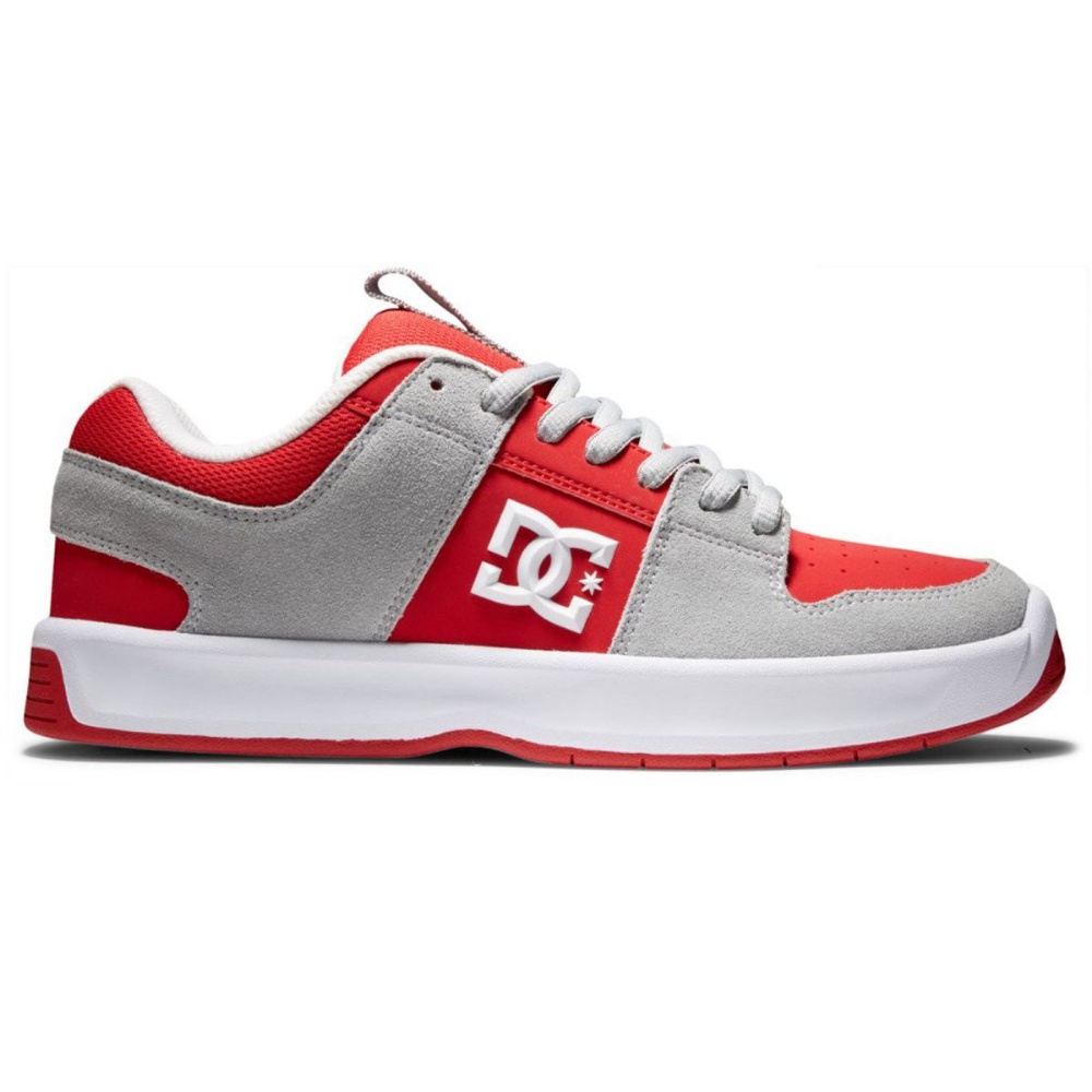 Mens Lynx Zero Leather Shoes In Grey/Red