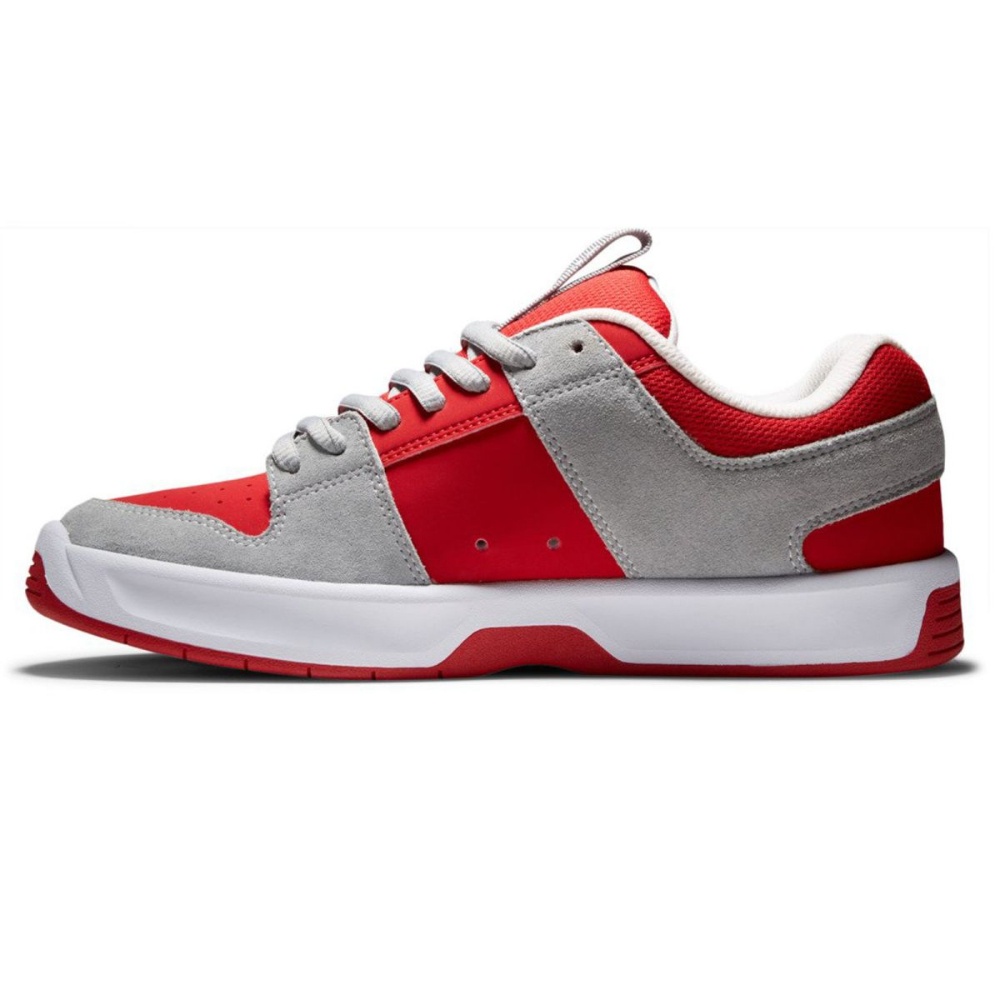 Mens Lynx Zero Leather Shoes In Grey/Red