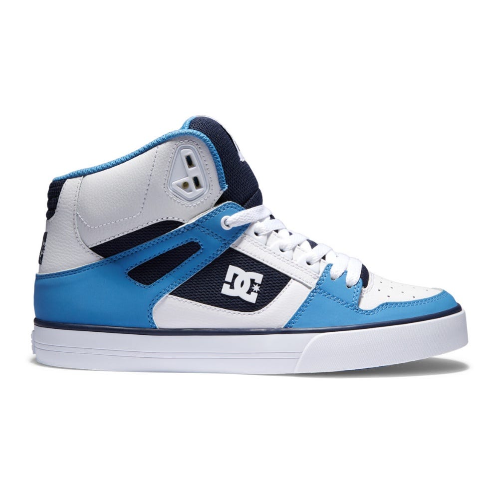 Mens Pure High-Top Shoes In White/Carolina Blue
