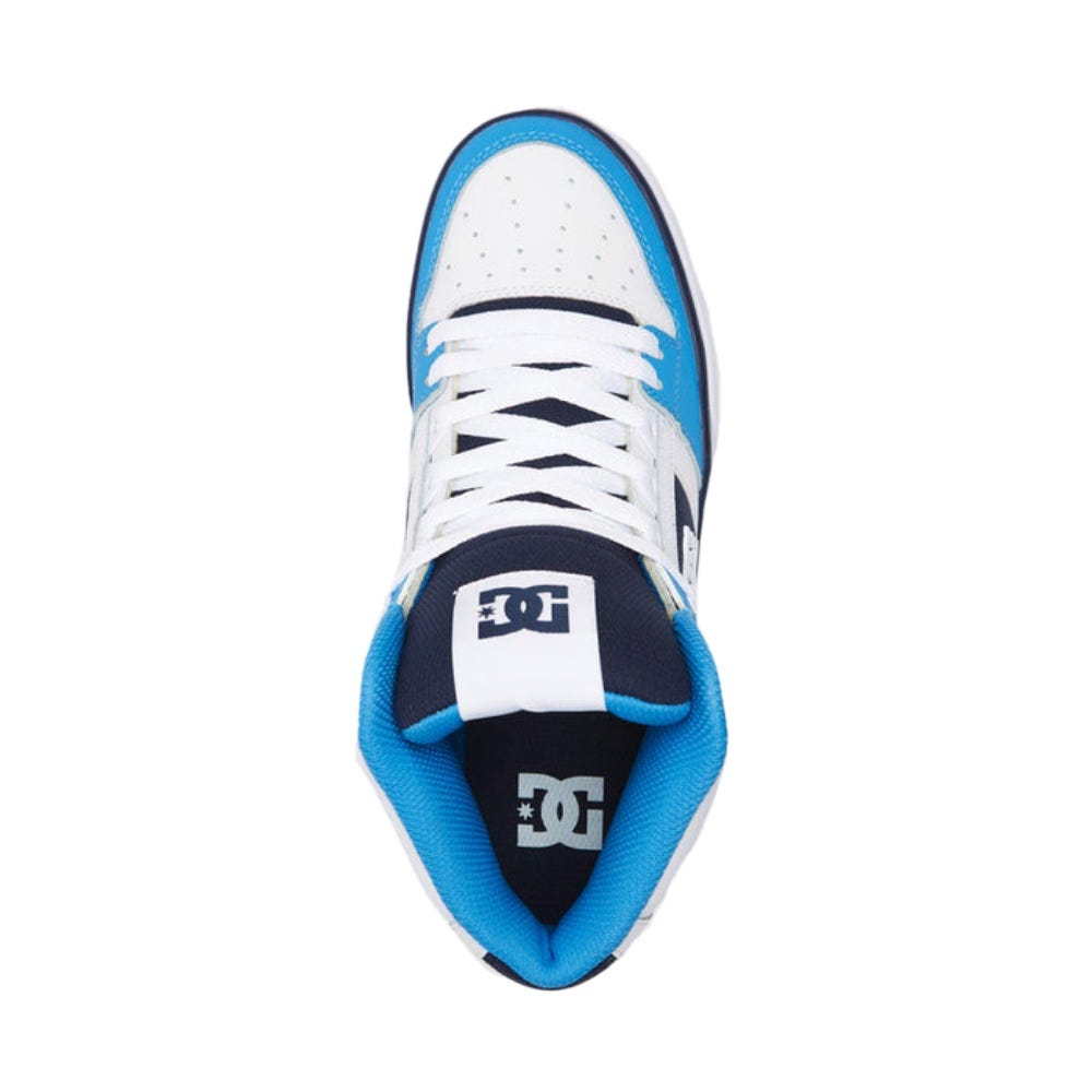 Mens Pure High-Top Shoes In White/Carolina Blue