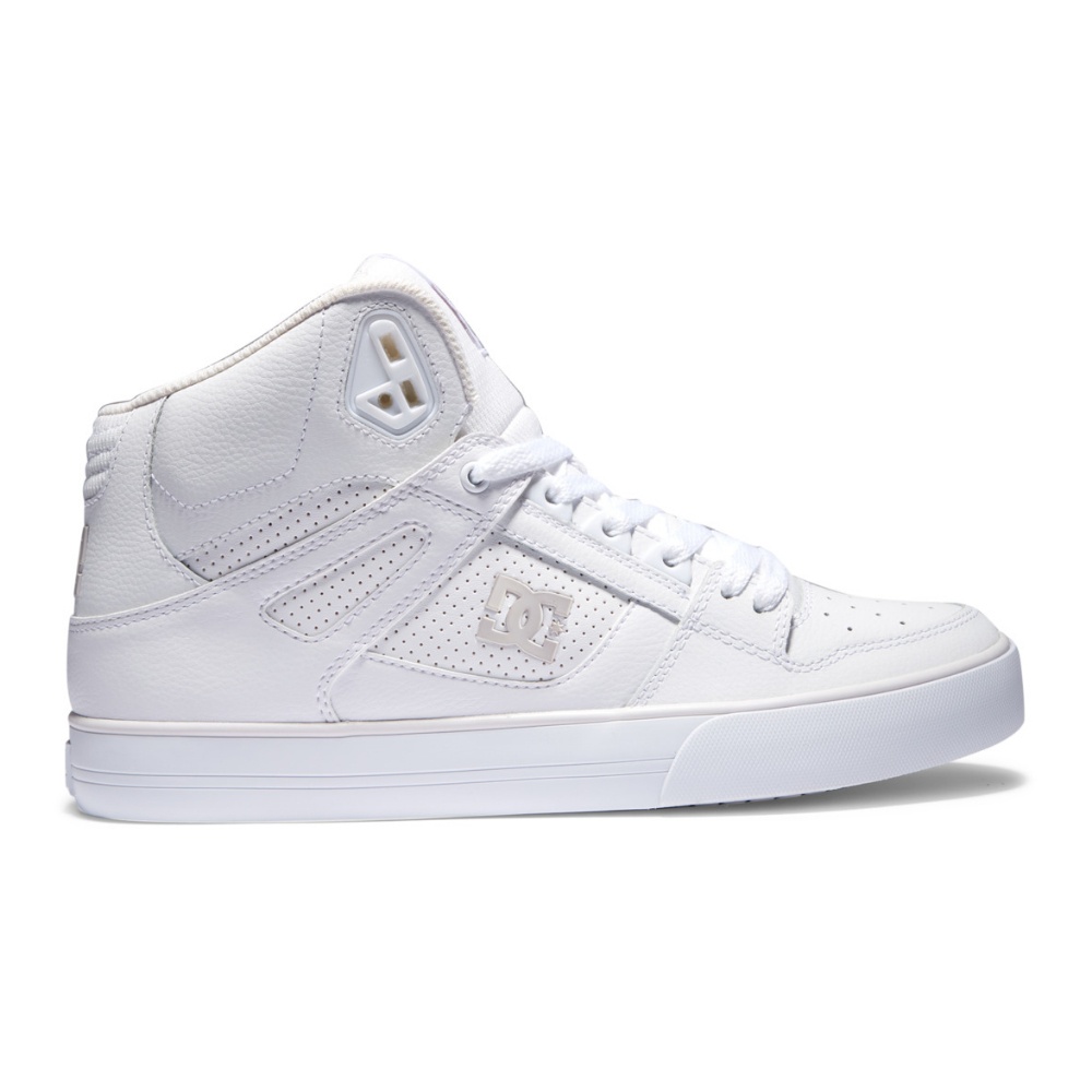 Mens Pure High-Top Shoes In White/Grey
