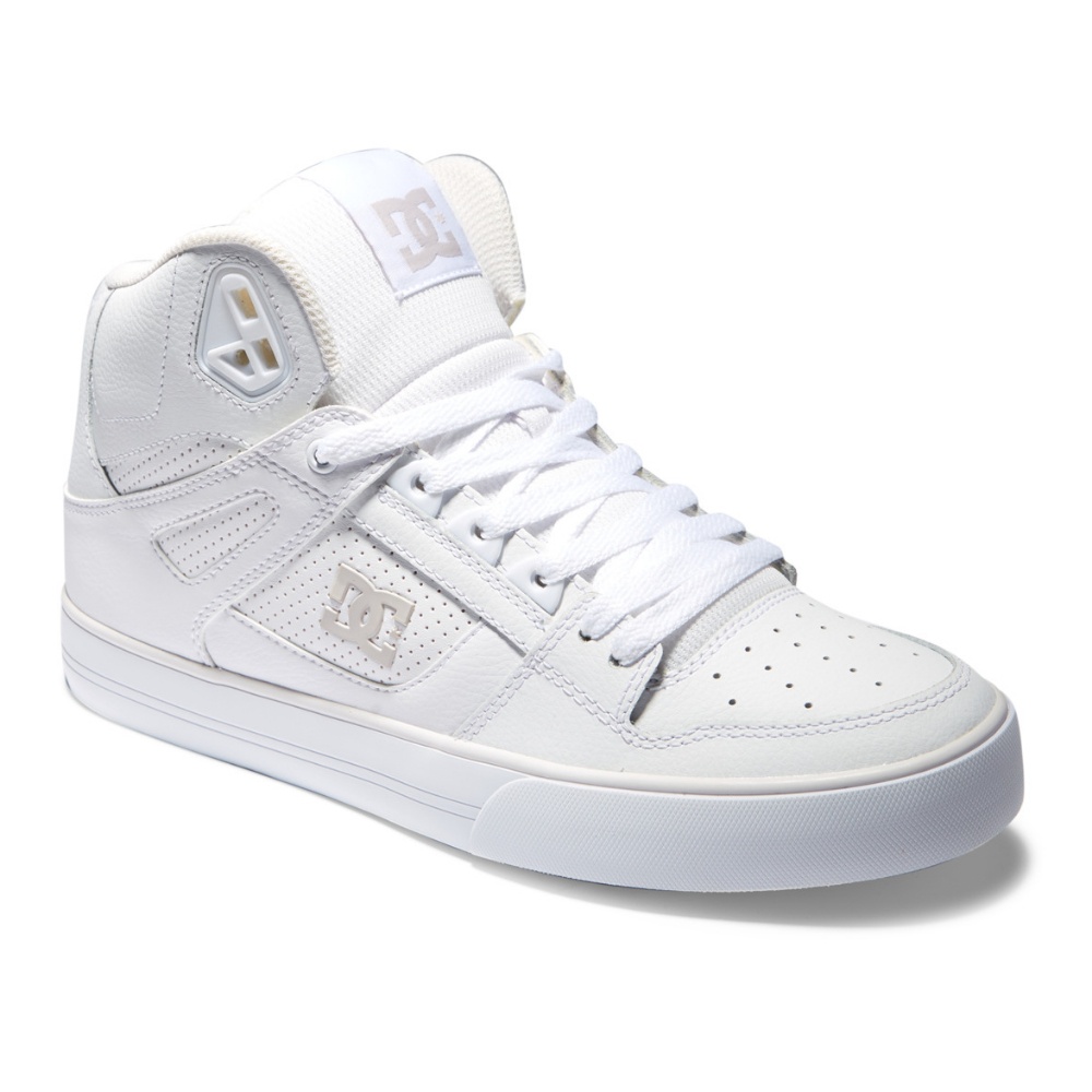 Mens Pure High-Top Shoes In White/Grey