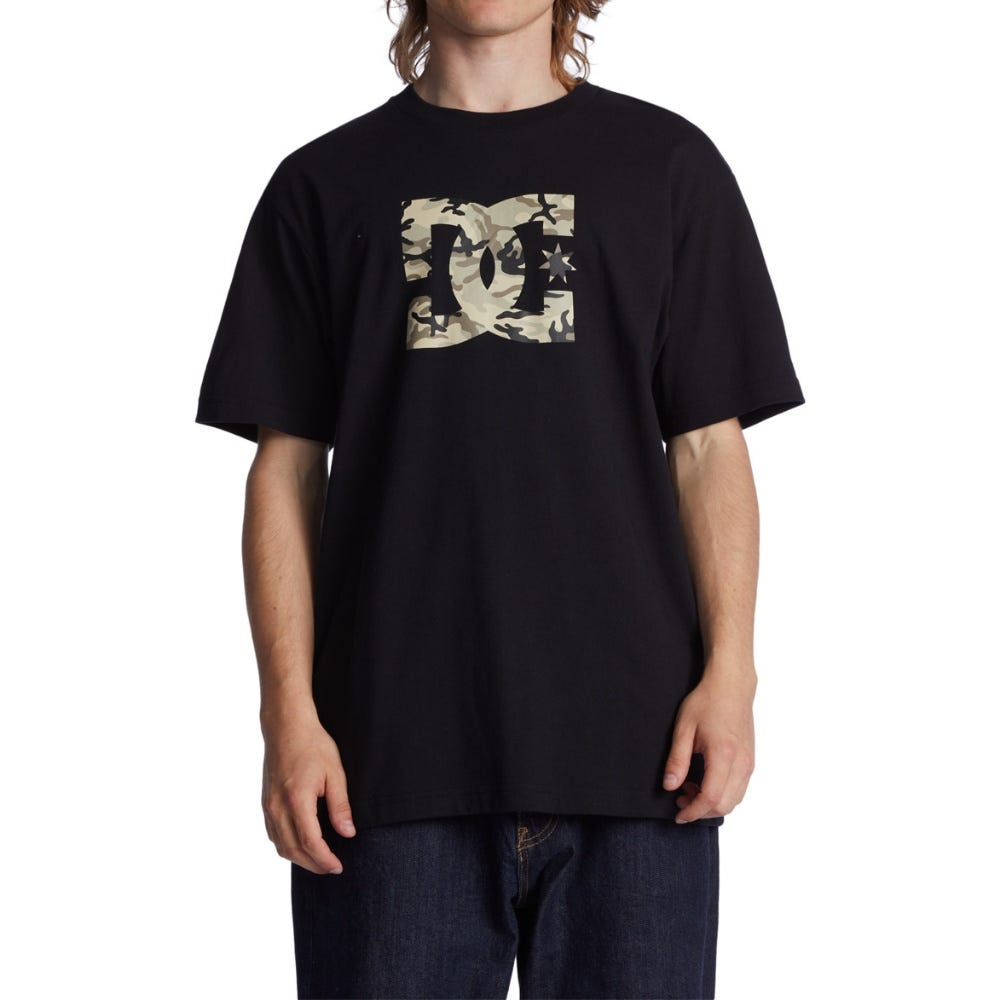 Mens Star Fill Heritage T-Shirt In Black/Stone Camo