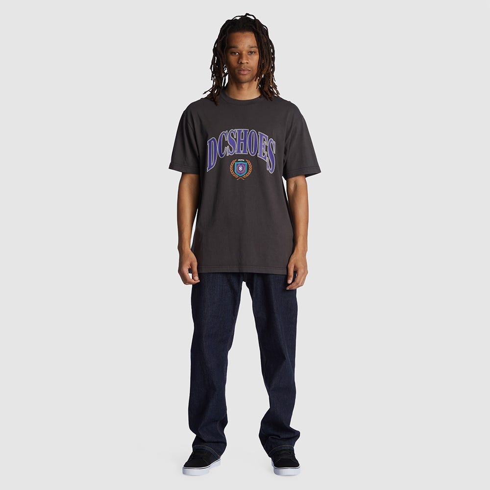 Mens Upper Class T-Shirt In Black Enzyme Wash