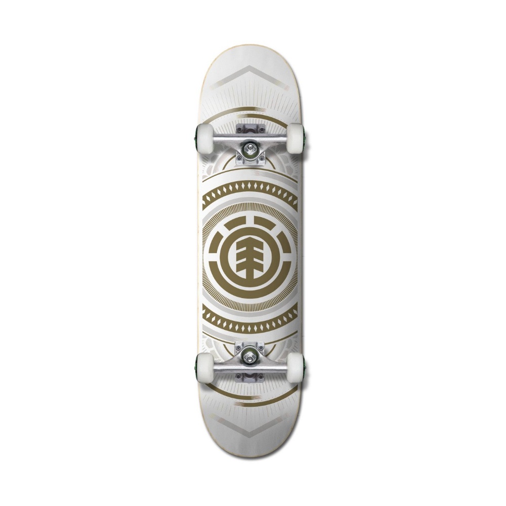 Hatched White Gold Complete Skateboard In Assorted