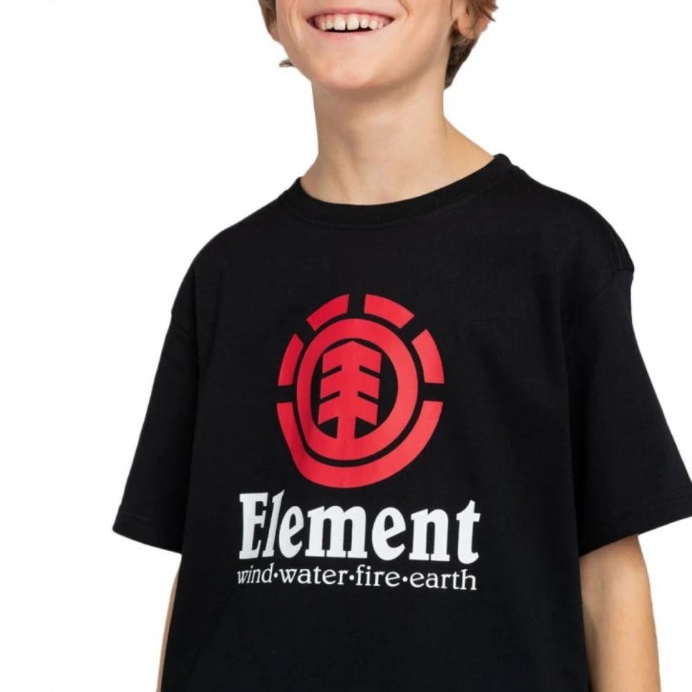 Boy's 8-16 Vertical T-Shirt In Flint Black