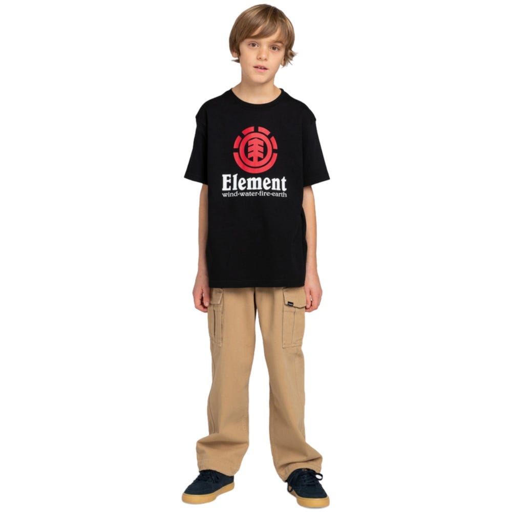 Boy's 8-16 Vertical T-Shirt In Flint Black
