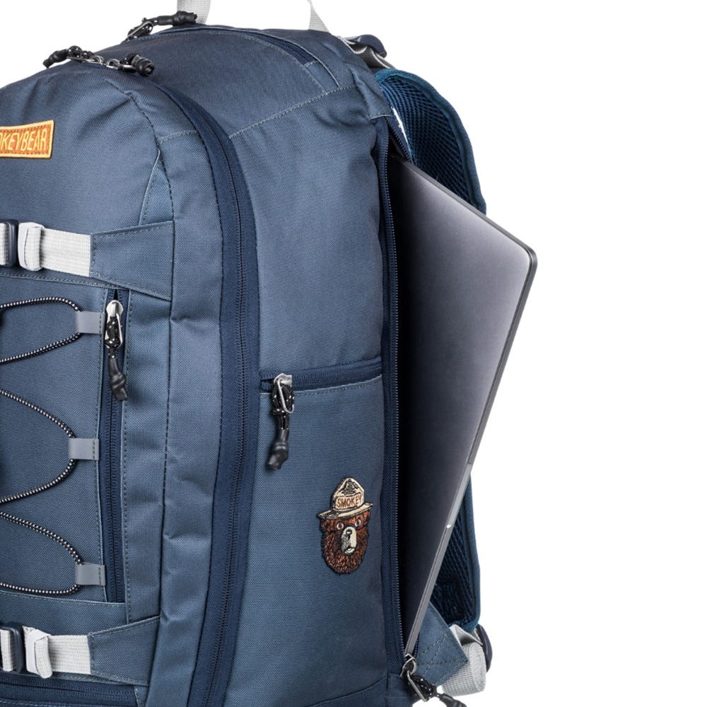 Mens X Smokey Bear Scheme Skate Backpack In Midnight Navy