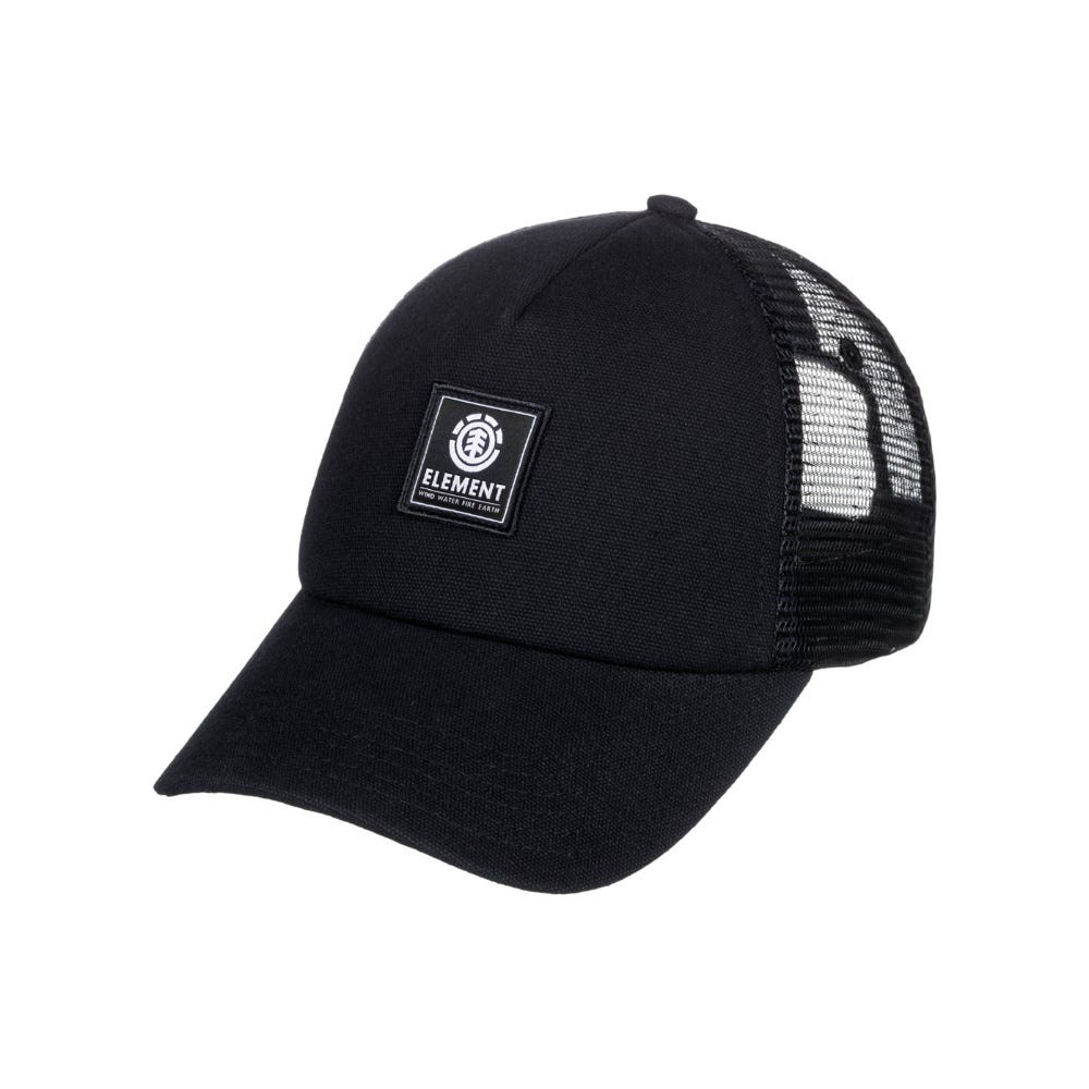 Mens Icon Mesh Trucker Hat In All Black