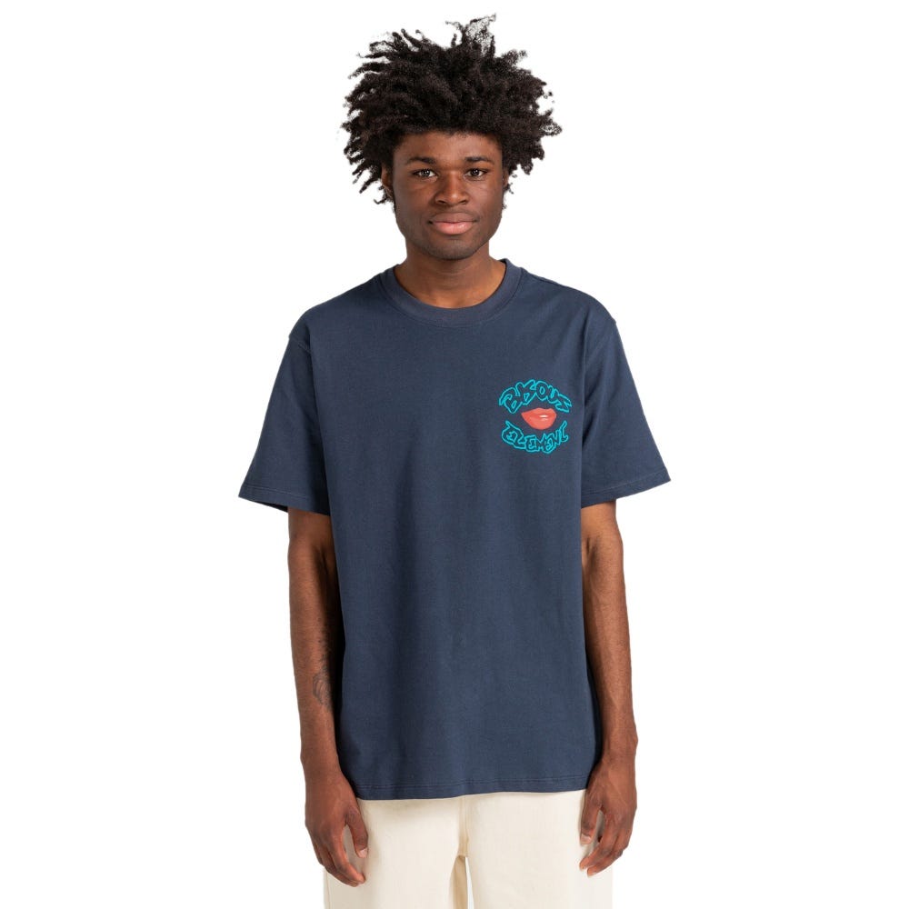 Mens X Bisous La Bouche Unisex T-Shirt In Eclipse Navy