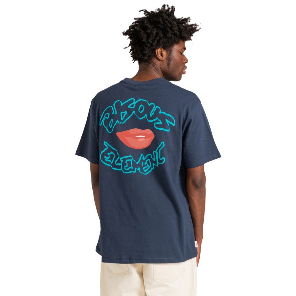 Mens X Bisous La Bouche Unisex T-Shirt In Eclipse Navy