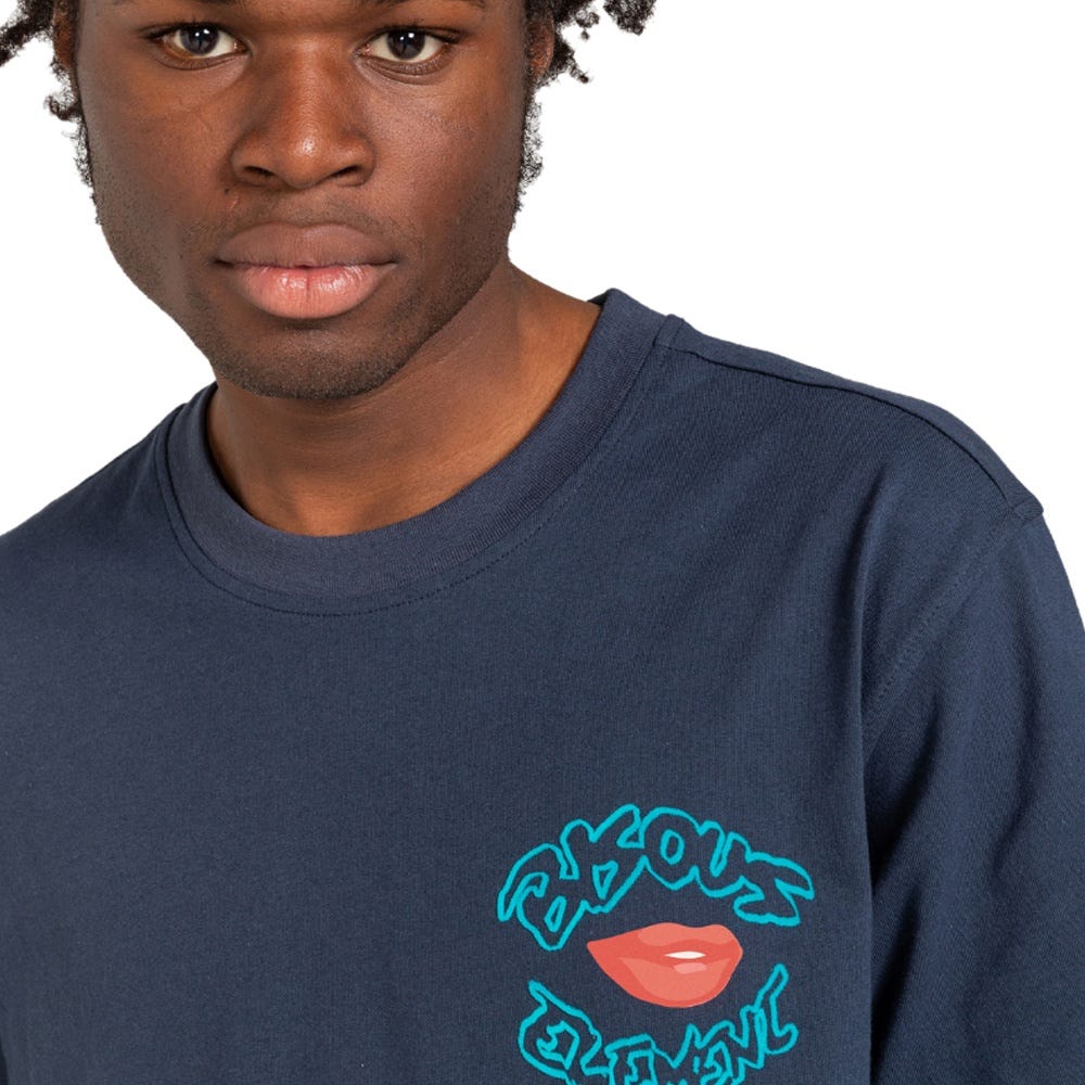 Mens X Bisous La Bouche Unisex T-Shirt In Eclipse Navy