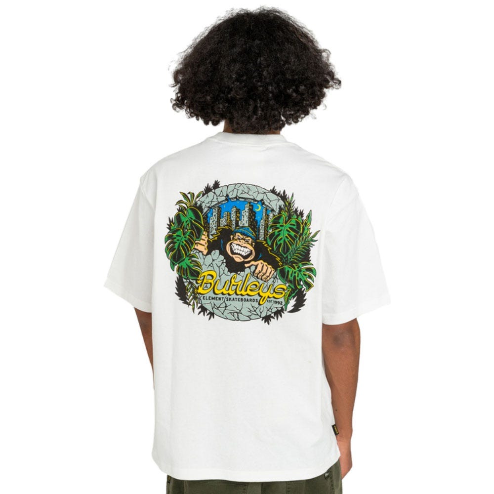 Mens Burleys Jungle T-Shirt In Off White