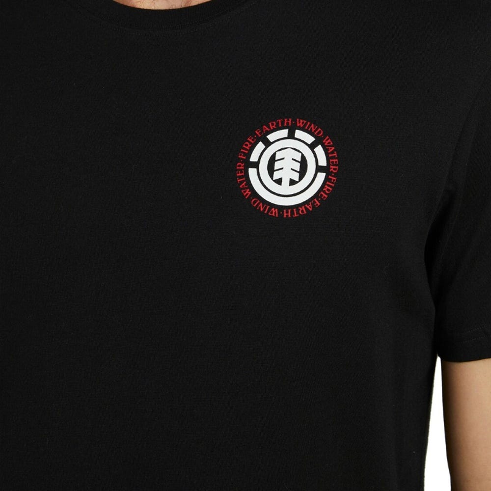 Mens Seal Back Short Sleeve T-Shirt In Flint Black