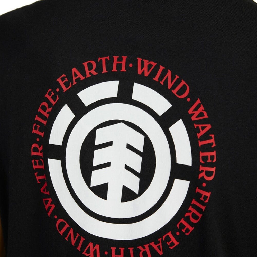 Mens Seal Back Short Sleeve T-Shirt In Flint Black