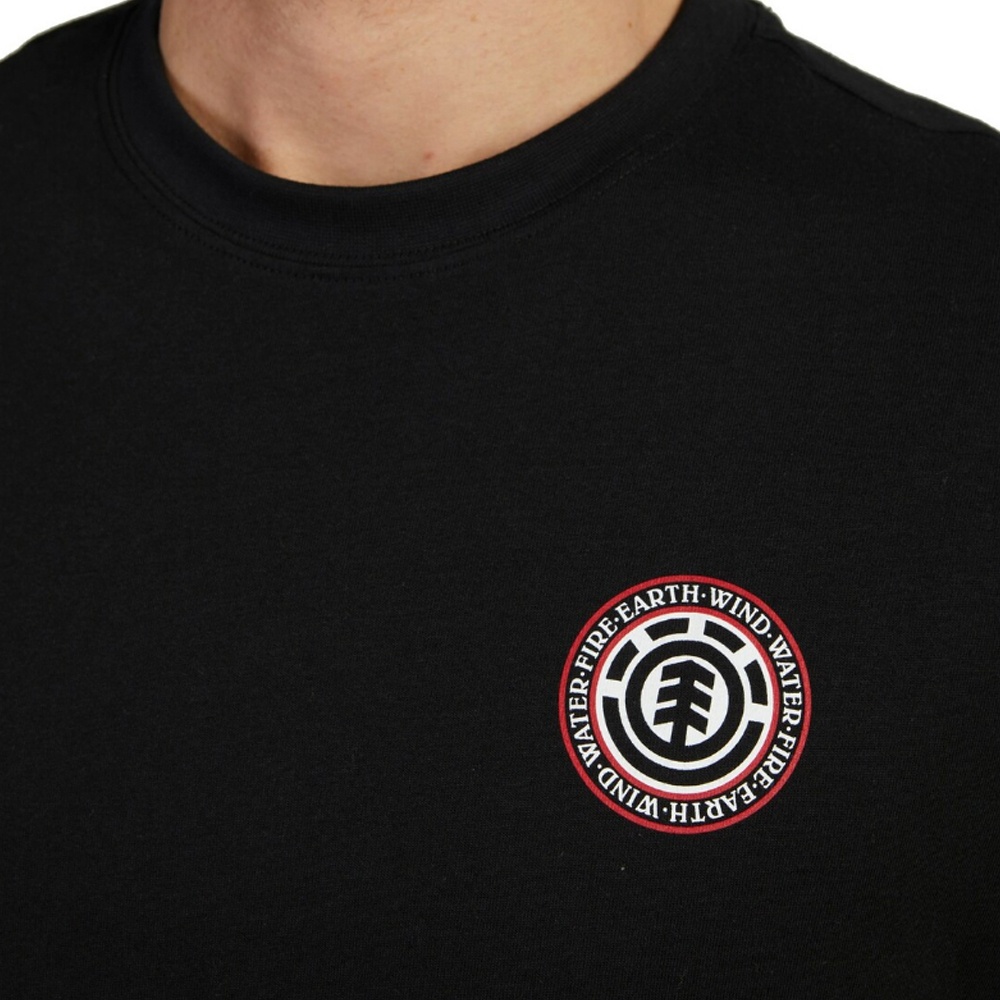 Mens Seal Back Short Sleeve T-Shirt In Flint Black