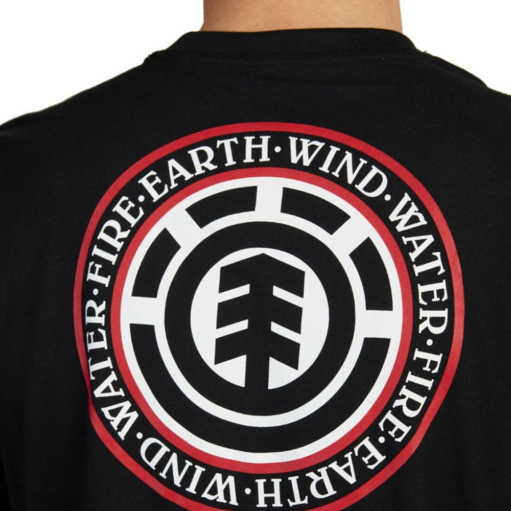 Mens Seal Back Short Sleeve T-Shirt In Flint Black