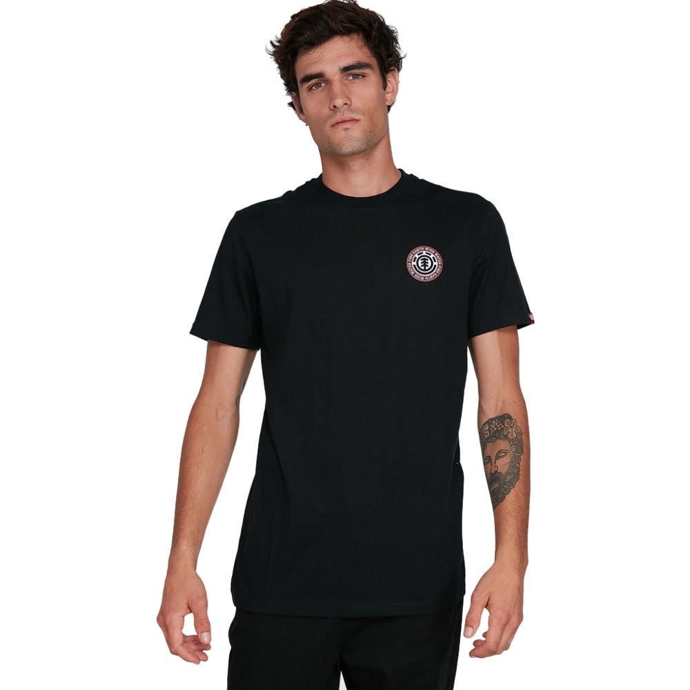Mens Seal Back T-Shirt In Flint Black