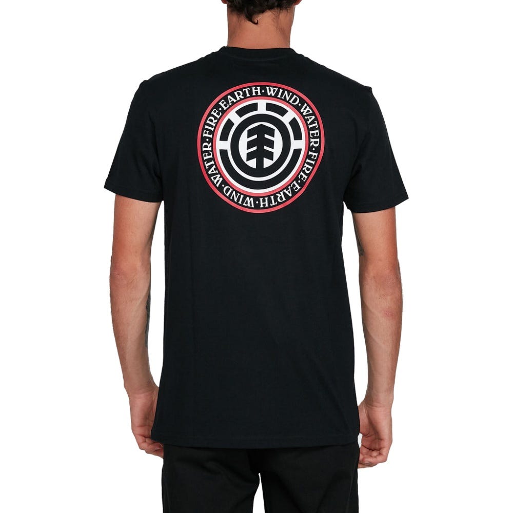 Mens Seal Back T-Shirt In Flint Black