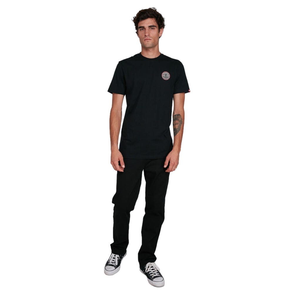 Mens Seal Back T-Shirt In Flint Black